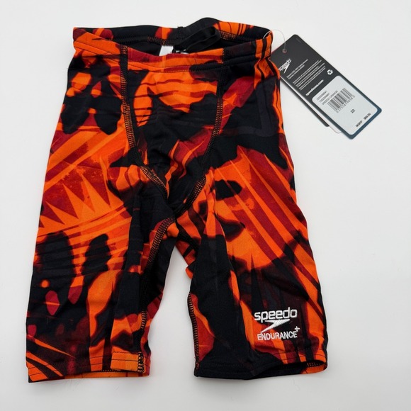 Speedo Other - Speedo Reflected Jammer Youth 22 Speedo Orange Black Endurance+ Swim Suit